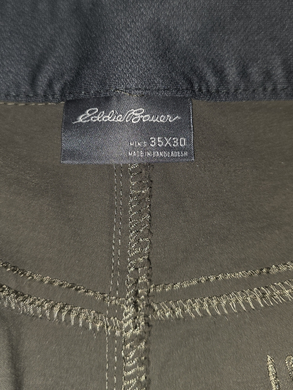 Eddie Bauer Mens Outdoor Pant 35/30 Olive - Picture 3 of 5